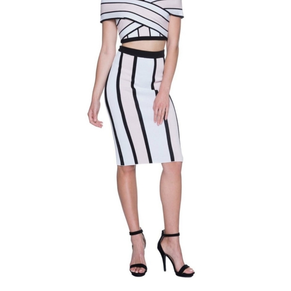 Endless Rose STRIPED KNIT PENCIL SKIRT like new - Picture 9 of 11